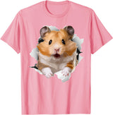 Cute Hamster Design for Men Women Kids Animal Hamster Lovers T-Shirt - Pink