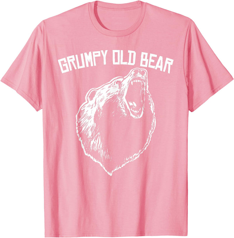 Miftees Grumpy Old Man Club Grumpy Old Bear T-Shirt - Pink