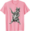 Rock Guitar Llama Stuff Accessories & Gifts Llama Playing Guitar Rock & Roll Llamas Alpaca Rocker Music T-Shirt - Pink