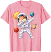 Hamster Astronaut Dabbing Funny Space Animal for Kids T-Shirt - Pink
