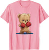 Teddy bear with boxing gloves Funny boxing Teddy bear with gloves costume T-Shirt - Pink