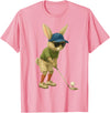 Easter Golf Bunny Rabbit Golfer Golf Player Dad Men Boys T-Shirt in Pink