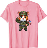 Funny Guinea Pig Gifts Guinea Pig Army Pet Funny Military T-Shirt - Pink