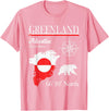 Greenland Nordic Hiking Camper Polar Circle Greenland - Adventure is Out There - Greenland Flag T-Shirt - Pink