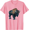 Buffalo Animal Buffalo Bison Animal Costume for Boys and Girls T-Shirt - Pink