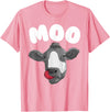 Cow Gift Cow Lover Accessories Cattle Farmer Stuff Funny Cow Design For Men Women Cow Farmer Dairy Farm Animal T-Shirt - Pink