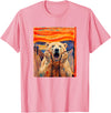 Polar Bears Polar Bear the scream meme The Scream Art Funny Polar Bear Meme T-Shirt - Pink