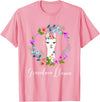 ALPACA FANS, LAMA LOVERS DESIGNS Cute Grandma Llama for Alpaca Fans T-Shirt - Pink