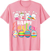 Happy Easter 2026 Cute Bunny Rabbit Easter Day Women Girls T-Shirt in Pink
