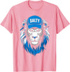 I Liked The Lions Before It Was Cool Tees Blue Lions Salty Wearing Hat Salty Cool Lions Strong Lions T-Shirt - Pink