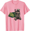 Funny Hiker Hiking Camping Bear Waving Funny Bear Waving Hiking Camping Bear Hiking T-Shirt - Pink