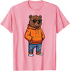 Bear Shirts For Men Women Kids Gifts Cool Bear Sunglasses Men Women Kids Boys Girls Youth Teen T-Shirt - Pink