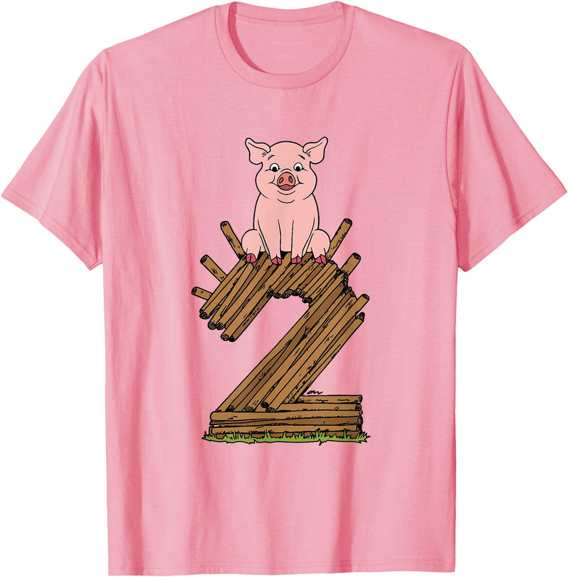 Three Little Pigs Halloween Costume Three Little Pigs Pig 2 Halloween Costume Kids Adults T-Shirt - Pink
