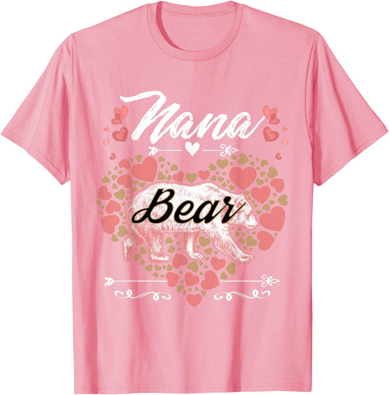 Nana Bear Shirt Designs and Gift Ideas for Grandma Nana Bear Shirt for Women - Cute Mother's Day and Birthday T-Shirt - Pink
