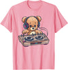 Colorful Teddy Art I Kids Teddy Bear Cute Teddy DJ T-Shirt - Pink