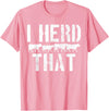 Daneisyista Vintage Cow Beef Butcher Farmer Gift T-Shirt - Pink