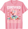 Funny Pig Farm Piggy Farmer Farming Gifts DAIMMER Certified Pigologist T-Shirt - Pink