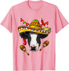 Wowsome! Cinco de Mayo Cow Mexican Lover Sombrero Cow T-Shirt - Pink