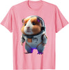 Guinea Pig Lovers Guinea Pig Tees Guinea Pig Shirt Astronaut Furry Potato Guinea Pig Funny T-Shirt - Pink
