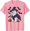 Witch Polar Bear Halloween Tees Polar Bear Halloween Costume Scary Pumpkin Bat Witch T-Shirt - Pink