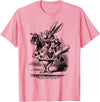 Cute Rabbit Lover Bunny Graphic T-Shirt (Slate Grey) in Pink