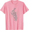 Down the Rabbit Hole. Alice in Wonderland T-Shirt in Pink