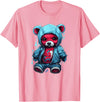 Teddy Bear Hoodie Street Style Urban Art Teddy Bear Hoodie Cool Street Style T-Shirt - Pink