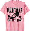 Montana Is Calling And I Must Go! Montana Is Calling & I Must Go Bear Mountains Vintage Gift T-Shirt - Pink