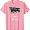 Cow Angus Tagging Things Way Before It Was Cool Black Angus T-Shirt - Pink