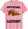Official Sleep Pajamas Nightgown Sleepwear Co. Scottish Highland Cow Official Sleepshirt Pajamas Nightgown T-Shirt - Pink