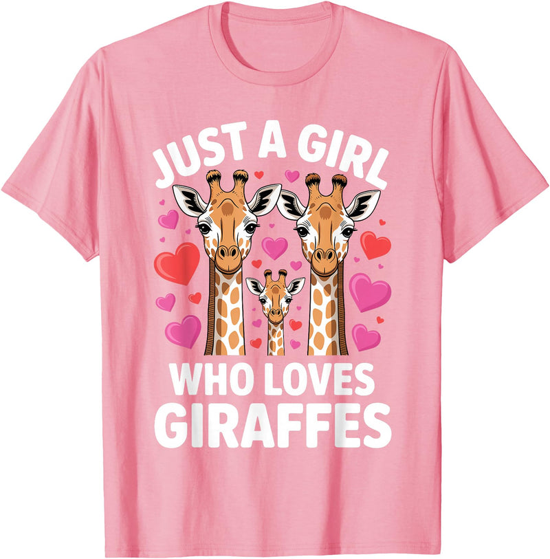 Giraffe Gift For Giraffe Lover Accessories & Stuff Cute Giraffe Art for Women Girls Giraffe Print Giraffe Lover T-Shirt - Pink