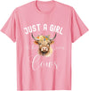 Just A Girl Who Loves Cows Tee Just a Girl Who Loves Cows Funny Cute Cow for Girls Women T-Shirt - Pink