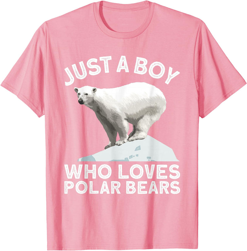 Polar Bear Gift Polar Bear Accessories & Stuff Cool Polar Bear For Boys Kids Polar Bear Lover Arctic Animal T-Shirt - Pink