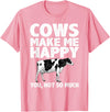 Cow Gift Cow Lover Accessories Cattle Farmer Stuff Cool Cow Art For Men Women Cow Farmer Dairy Cows Farm Animal T-Shirt -