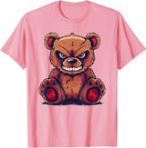 Grumpy Angry Teddy Bear Face T-Shirt