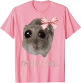 I'm Just a Girl Hamster FUNNY T-Shirt - Pink
