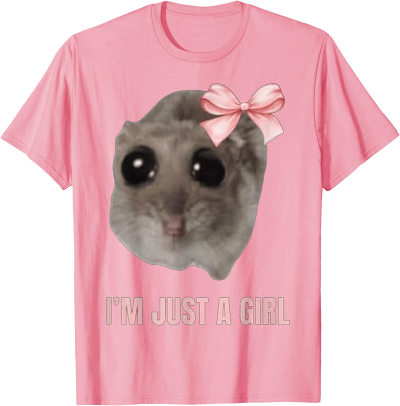 I'm Just a Girl Hamster FUNNY T-Shirt - Pink