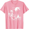 Camping Grizzly Bear Camping Bear Drinking Beer Hiking Nature Funny Grizzly Bear T-Shirt - Pink