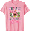 Cow First Birthday Girl Family Cousin Of The Birthday Girl 1St Birthday Cow Farm Family T-Shirt - Pink