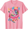 Summer Halloween Summerween Summerween Mermaid Skeleton Flamingo Summer Halloween Women T-Shirt - Pink