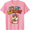 It's My Birthday Cute Hamster for Kid's Party Celebration T-Shirt - Pink