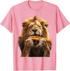 Animal Hotdog Design Lion Hotdog T-Shirt - Pink
