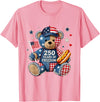 Patriotic Bear USA Vintage Co 250 Years of Freedom Patriotic Bear USA Retro T-Shirt - Pink