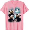 Funny Panda Bear Graphic Tees 3 Panda Moon Howling Panda Head Funny for Men, Women, Kid T-Shirt - Pink