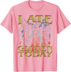 I Ate Gluten Today Horror Cool Hard Skeleton Meme I Ate Gluten Today Horror Bootleg Cool Hard Skeleton Meme T-Shirt - Pink