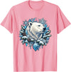 Arctic Polar Bear Winter Snowflake Pine Cone Christmas Polar Bear Snowflake Winter Wonderland T-Shirt - Pink