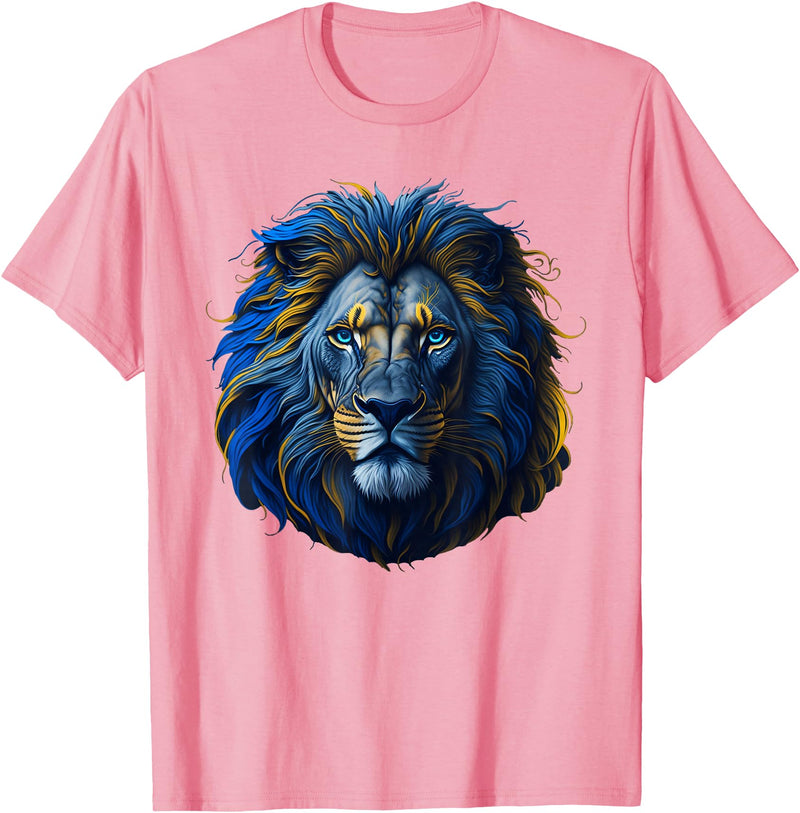 Lions, Astrology And Horoscope Tees Lion colorful lions King Of Animals From Africa T-Shirt - Pink