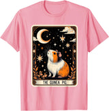 The Guinea Pig Tarot Card Women Men Kids Stars with Moon T-Shirt - Pink