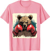 Funny Boxing Animals Boxer Bear With Boxing Gloves Kickboxing Funny Boxing T-Shirt - Pink