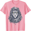 Wise Animal Cool Lion in Glasses Hipster Funny Nerd Humor T-Shirt - Pink